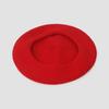 Women's Bright Red Wool Beret - Adult Winter Christmas Hat