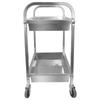 GuRou Deluxe 2-Tier Stainless Steel Kitchen Service Cart