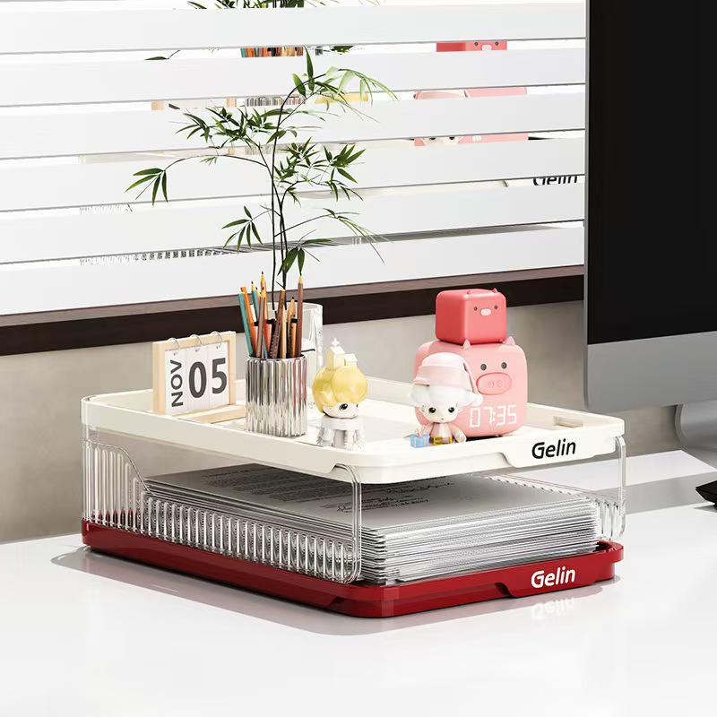 

Clear Desktop File Rack and Stationery Organizer for A4 Paper