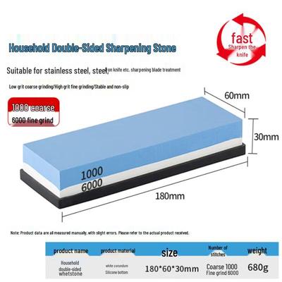 Double-Sided Knife Sharpening Stone 1000/6000 Grit