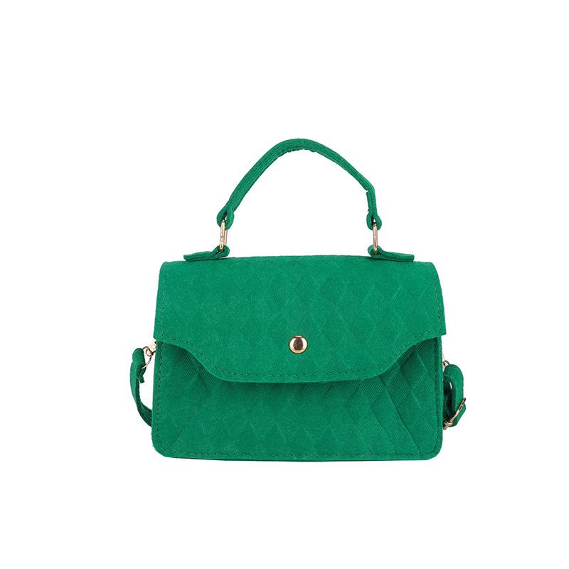 

Simple felt handbag autumn new trend bag women s casual small square bag fashion shoulder bag