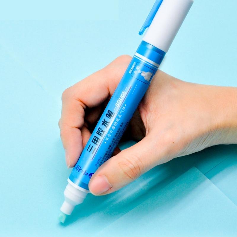 Triple Use Color Changing Solid Glue Stick Fast Dry DIY Craft Envelope Pen Style