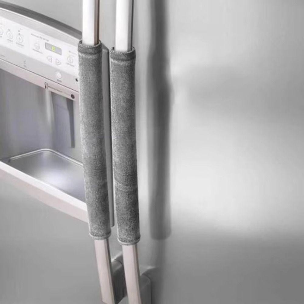 2Pcs Oil-proof Refrigerator Handle Cover Plush Appliance Handle Covers  Home Decors