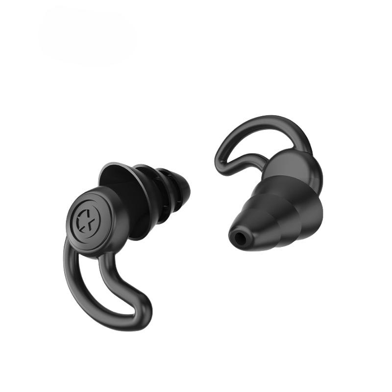 

1 пара Силиконовые беруши для снижения шума Студенческое общежитие Удобные для учебы Защита от шума для сна Звукоизоляционные Водонепроницаемые беруши для плавания Уши чёрный