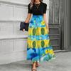 Short Sleeve Women's Dress Casual Flowy A-Line Midi Tshirt Dresses With Pockets Crewneck Vocation Boho Beach Sundress