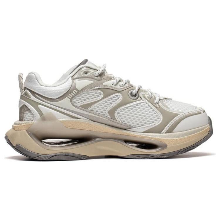 Li Ning Exceed Infinity Abrasion Resistant Breathable Low top Sports Casual Shoes Women's White Gray AZGT004-2