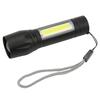 Aluminum Alloy USB Rechargeable Torch with Lanyard 6000K Color Temperature COB Zoom Flashlight