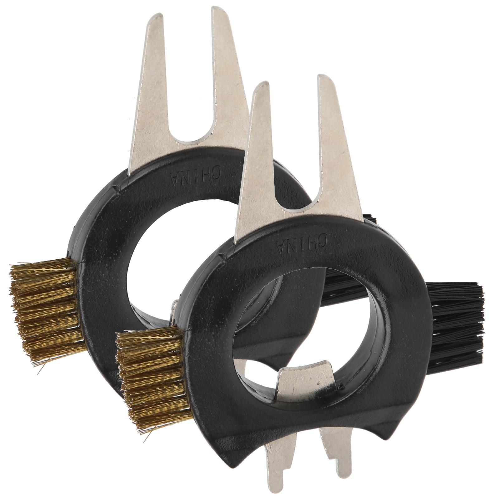 

2pcs MultiFunction 5 In 1 Golf Divot Tool Brush Groove Cleaner Bottle Opener Nail Puller