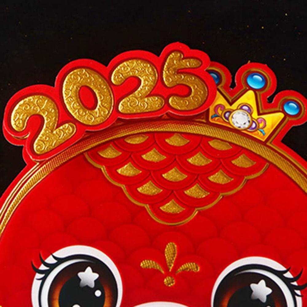 1 Pair Glitter Zodiac Snake Door Sticker 3D Couplet Spring Festival Windows Decal  Shopping Mall