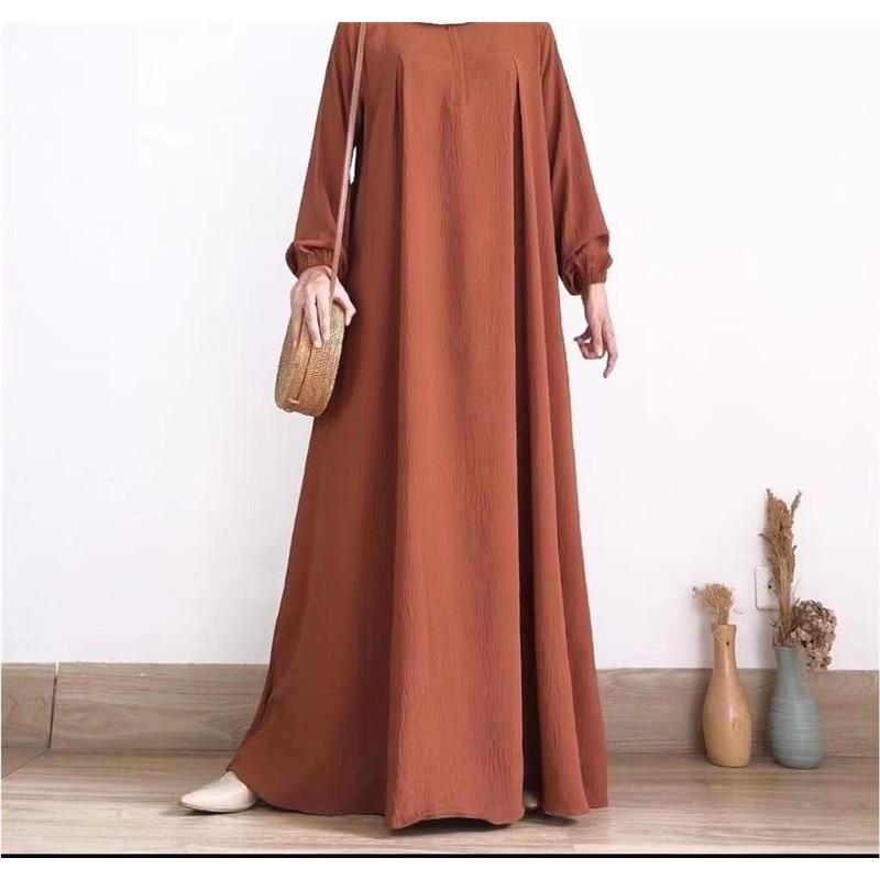 Women's Loose Long Sleeve Maxi Dress Casual Muslim Abaya Long Dress