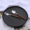 20Pcs Stainless Steel Dinnerware Set for 4 Knife Fork Spoon Set with Wooden Handle Western Flatware Silverware Cutlery Set