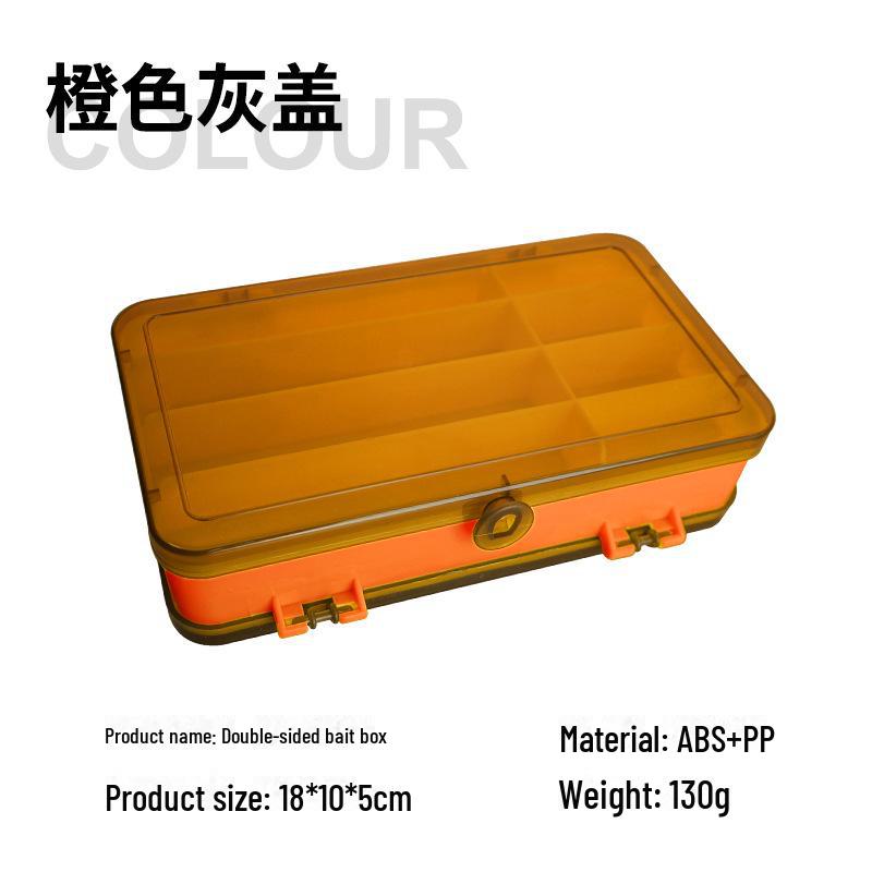 

Двухсторонняя двухслойная коробка для хранения рыболовных снастей Double layer оранжевый