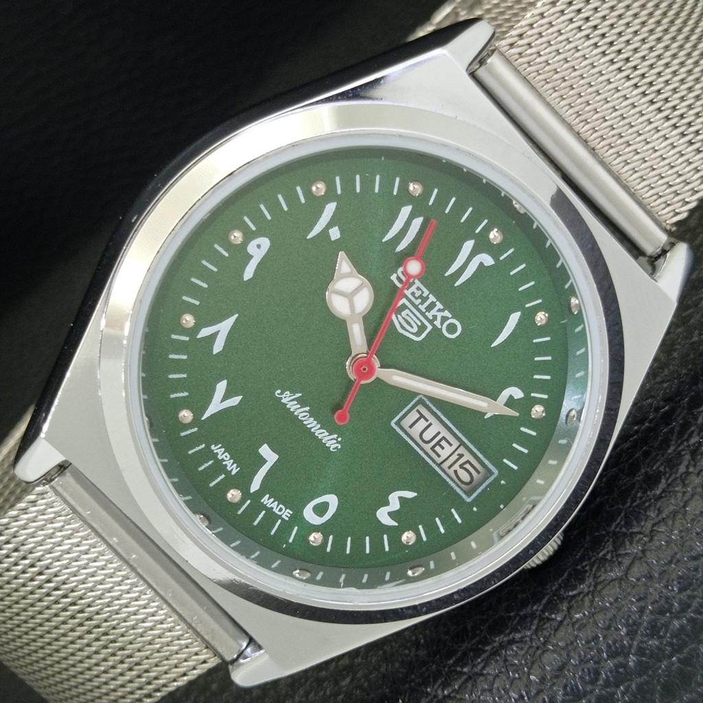 

AUTOMATIC VINTAGE REFURBISHED SEIKO 5 6309A JAPAN MENS GREEN WATCH a441324-4 Sk-a441324-1