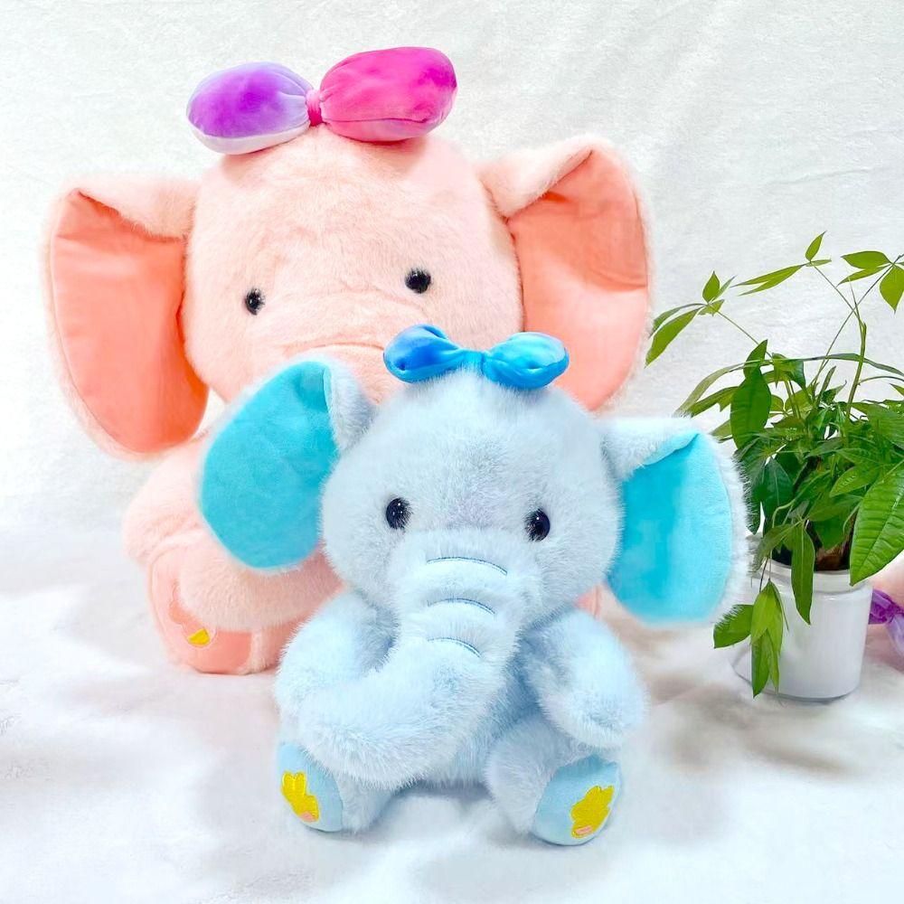 Plushie Cartoon Elephant Plush Toys Long Nose Kawaii Animal Stuffed Toys  Baby Room