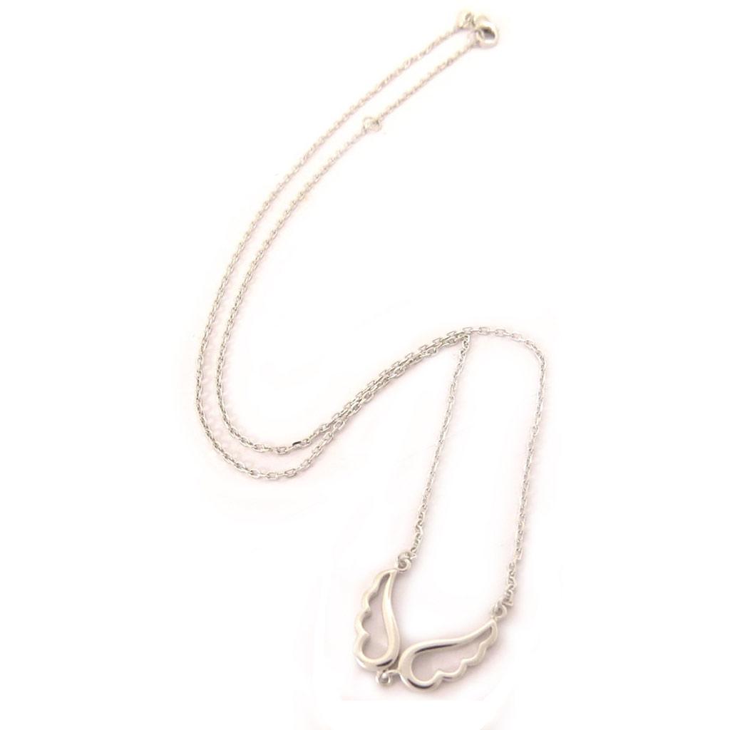 Les Trésors De Lily [K7796] - Silberkette 'Engelsflügel' Silber (rhodiniert) - 30x6 mm