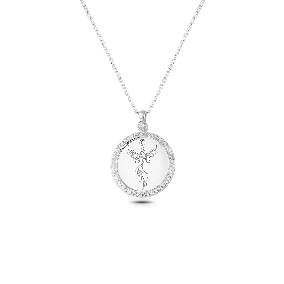 

Ожерелье с подвеской из стерлингового серебра 925 пробы Phoenix Medallion