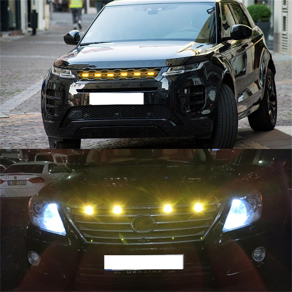 5x Smoke Lens Front Grille LED Lights Amber For Ford F150 F250 F350 Raptor Style