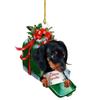Festival Dachshund Hanging Charm Acrylic Christmas Tree and Car Interior Decoration Decorative Pendant for Indoor