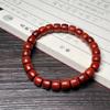 Ethnic Style Green Sandalwood Straight-cut Barrel Beads Bracelet Handmade Boutique Sandalwood Small Bracelet Men's and Women's Wenwan Single Circle