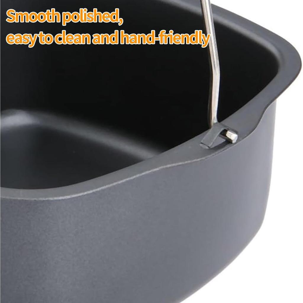 Hot Air Fryer Mould, Heat-Resistant Air Fryer Accessories, Reusable Cake Mould, Bread Baking Basket, Easy to Clean Iron Fryer Baking Mould