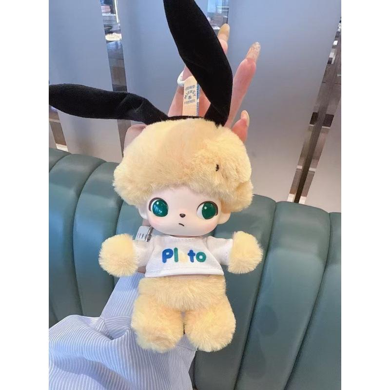 Car plush ornament LABUBU DIMOO WORLD Series Vinyl Face Original Blind Box Toys Action Anime Figure Doll  Christmas Gift  Air outlet ornament