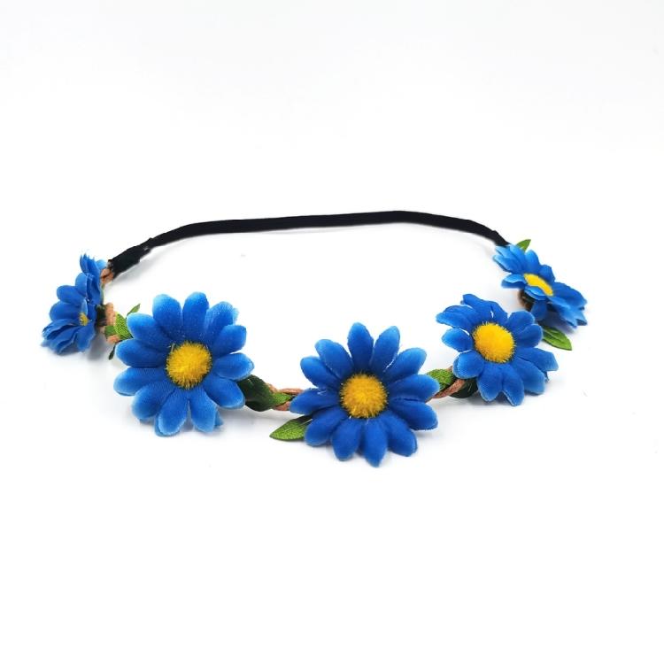 Daisy Floral Wreath Elastic Headband Decorative Flower Headpiece Headwear For Home Decoration Or Festival Celebrations