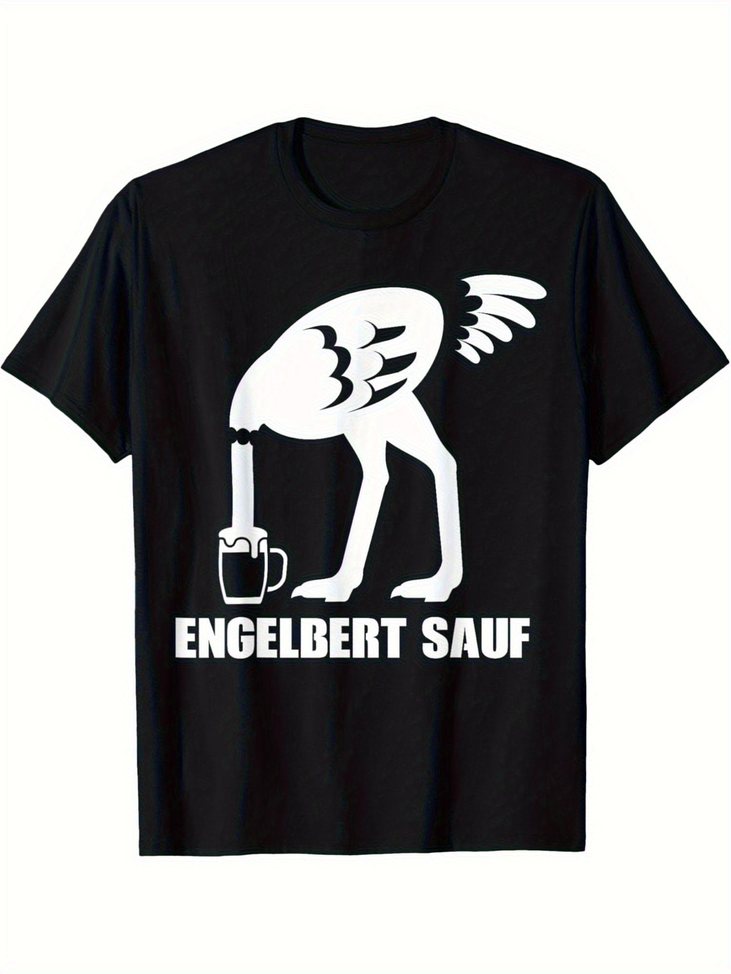 

Men s Vintage Humorous Beer Drinking T-Shirt - Angelbert Saufl Graphic Print S