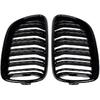 Carbon Fiber Dual Slat Front Hood Kidney Grilles Grill Compatible for BMW F22 F23 M2 2014-2018 for BMW 225i 218i 220i(Black-Carbon Fiber)