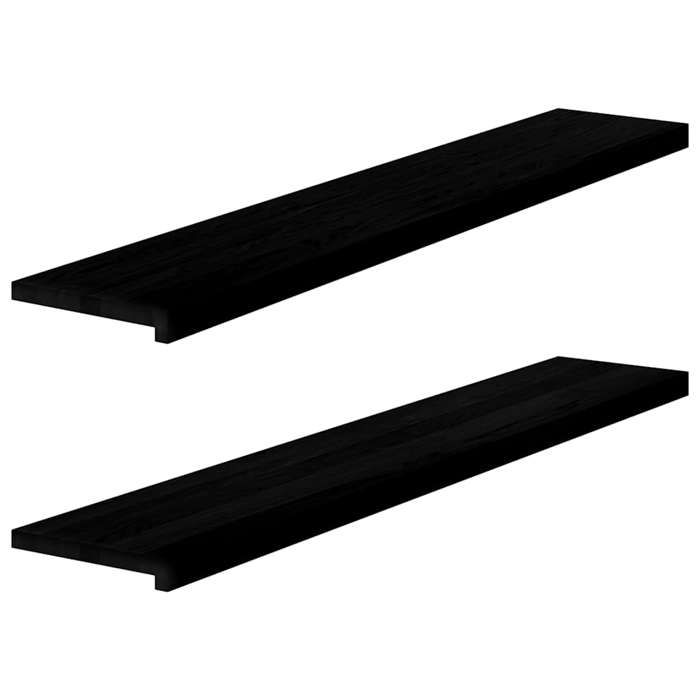 VidaXL Appuis de fenêtre 2 pcs marron foncé bois de chêne massif 4009187