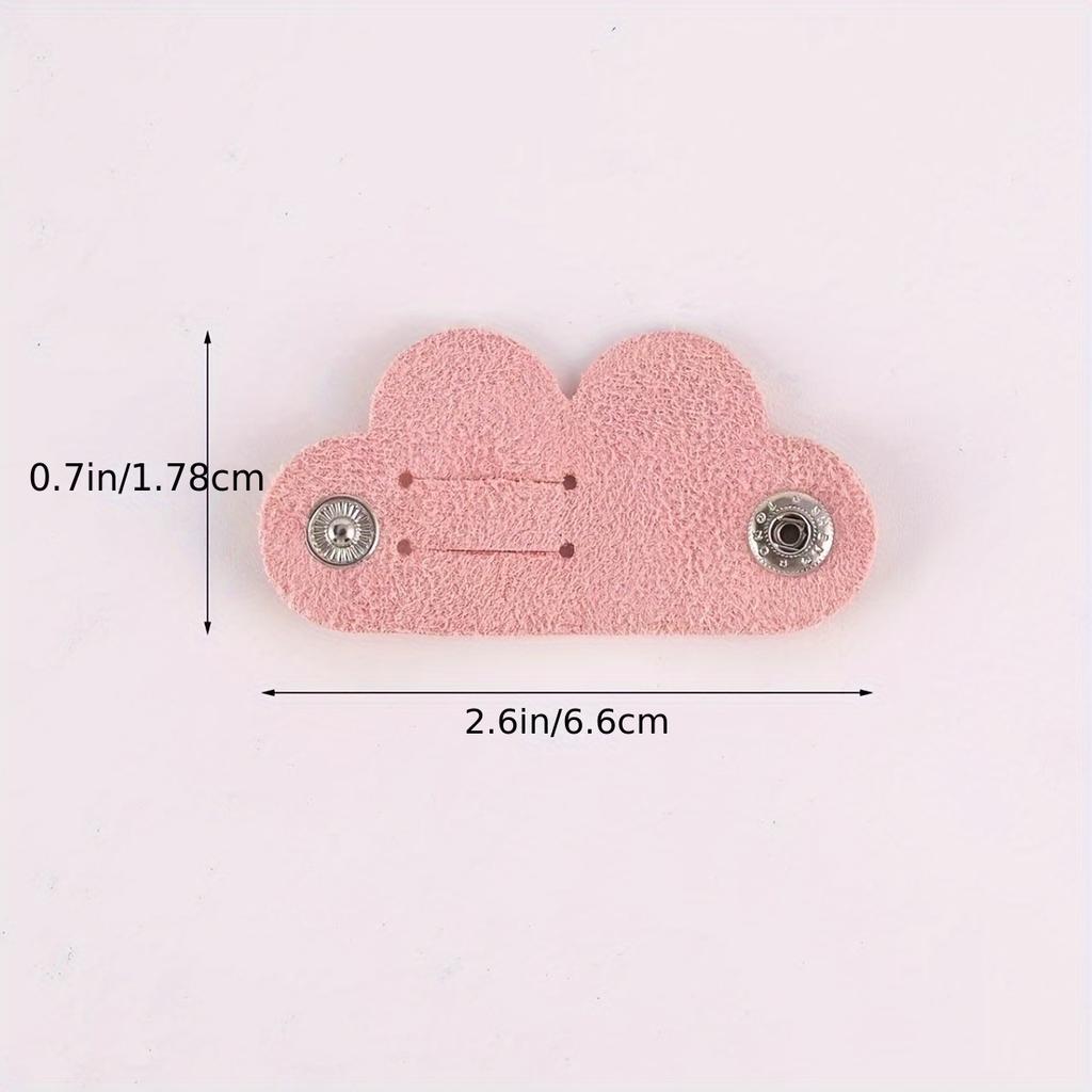 Earbud Holder Headphones Cable Winder Earbud Organizer,6pcs PU Faux Leather Cable Organizer Gifts for Men Women Lover