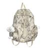 Schoolbag Printed Bear School Bag 1011 New Women's Fashion Large Capacity Cute Versatile Backpack Junior High School Backpack Female