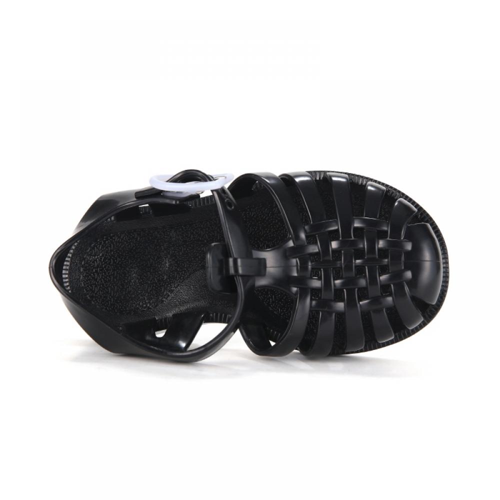 Meduse Sun 201 Noir Noir Black Kids Kids Jelly Shoes Sandals