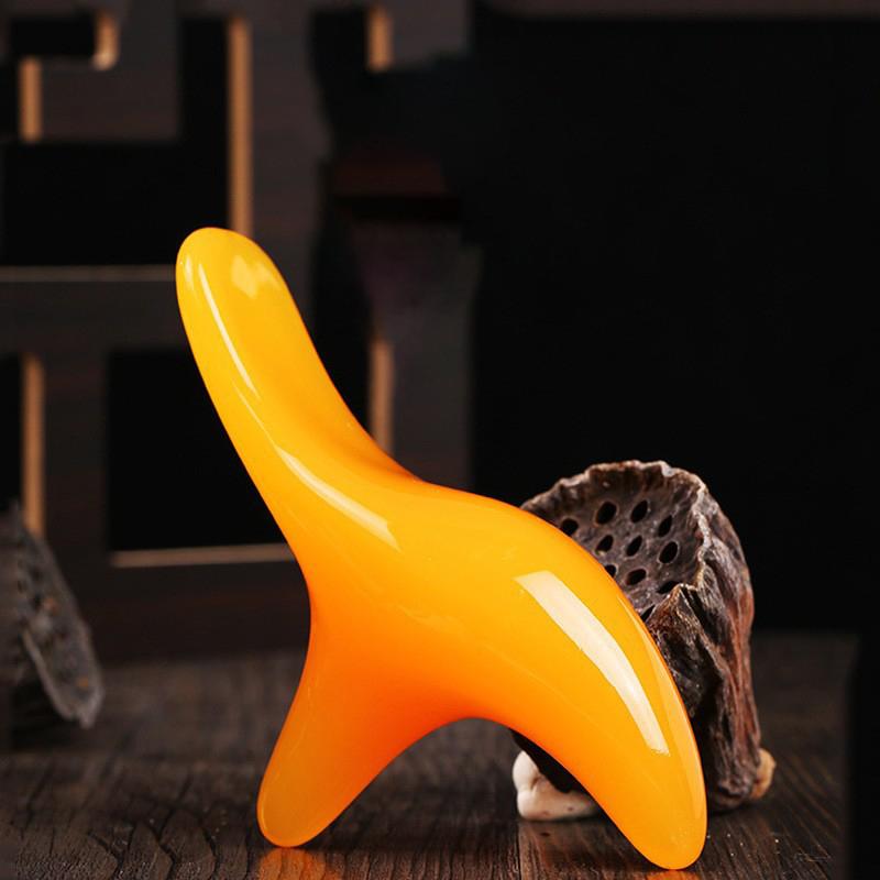 1Pcs Sandalwood Triangle Sparrow Foot Point Scraping and Stretching Stick Foot Muscle and Vein Unblocking Device Foot Massager