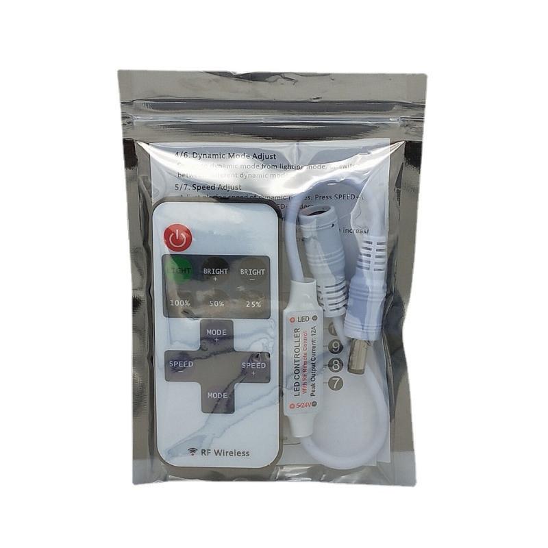 1 Set Brightness Adjustment Dimming 12V 24V Rf Remote Led Controller For Led Strip Neon Light 5050 / 2835/ Cob