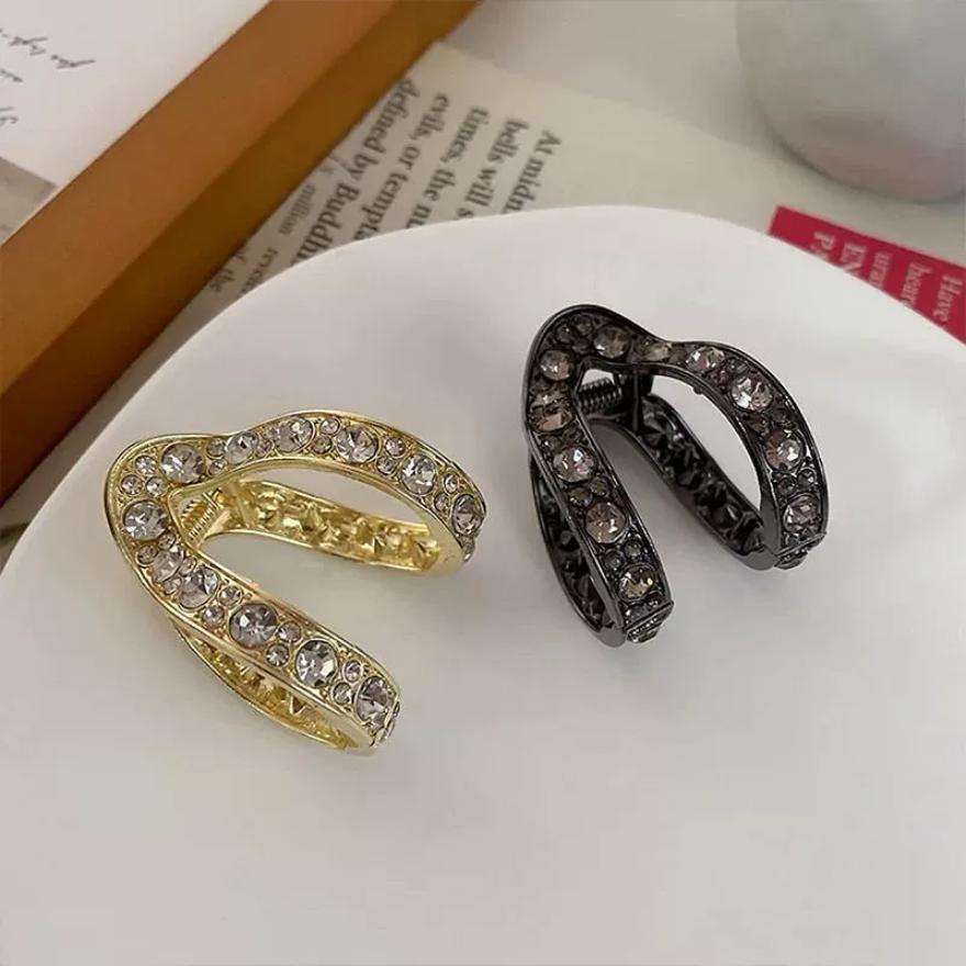 Neue Mini Strass Haarspangen Krabben Damen Haarklammer Klein Mode Koreanisch Metall Hoher Pferdeschwanz Haarnadeln Kopfschmuck Haarschmuck