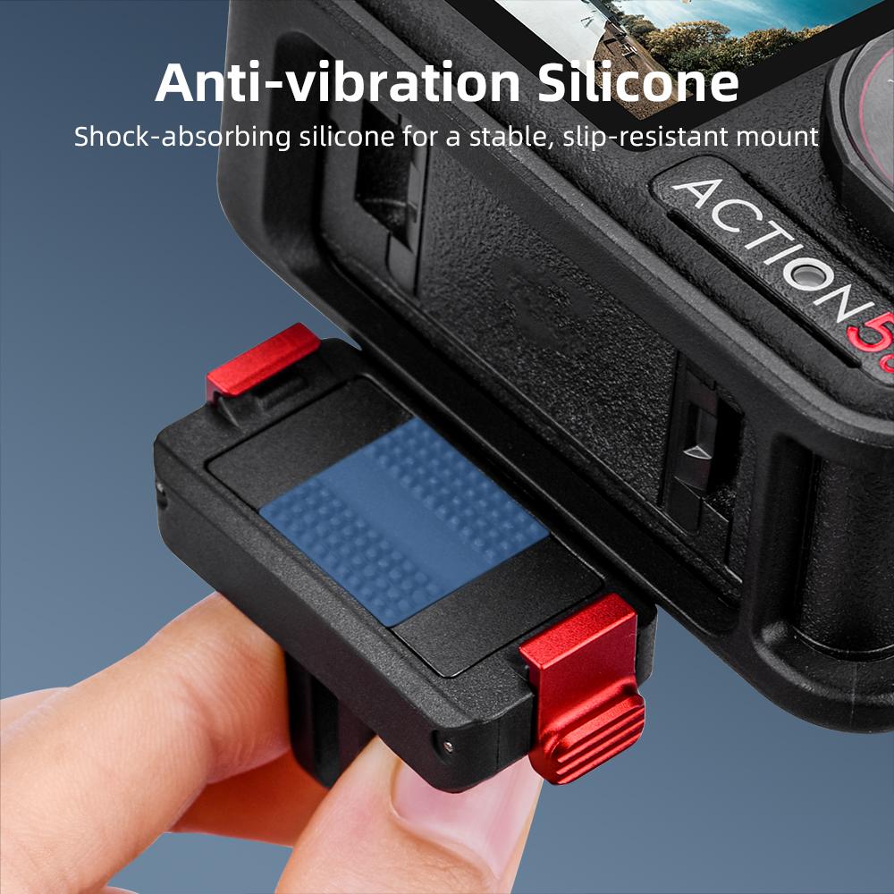 FLYMILE For DJI Osmo Action 5 Pro/4/3 Magnetic Quick Release Base Mount Expansion Adapter