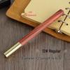 Rosewood Signature Business Pen - Sandalwood & Brass Metal Gel Ballpoint, Customizable Logo