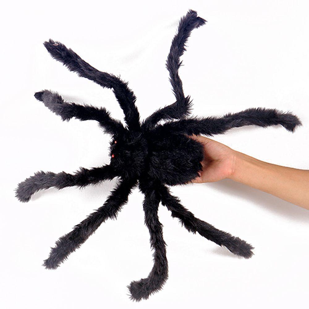 Horror Atmosphere Prank Props Bar Ornament Haunted House Black Plush Spider Halloween Decoration