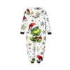 Genitore-Natale Stampato Genitore-Figlio Felpa con Cappuccio Zip Un Pezzo Abbigliamento da Casa
