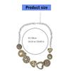 Vintage Brass Clavicle Chain Necklace for Women and Girls Punk Retro Style Brown Stone Pendant Neckchain Accessory