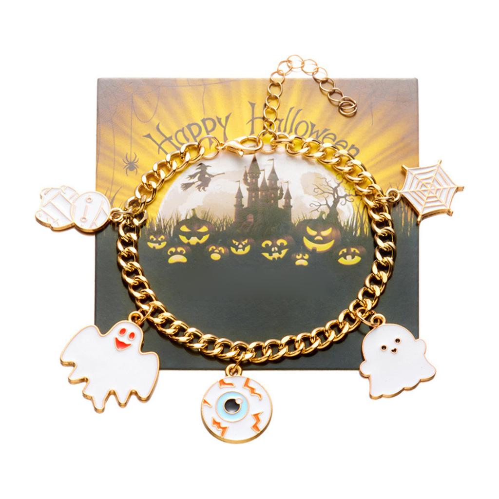 Halloween Charm Bracelet Horror  Pumpkin Witch Hat   Bracelets for Women,Halloween Jewelry Cosplay Costume Accessories