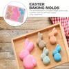 5 Cavities Bunny Silicone Mould for Baking Cake Chocolate Jelly DIY Soap Clay Drip Ice Cubes Dog Food