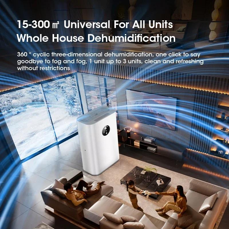 Smart Dehumidifier 2.5L with Timed Moisture Absorption Large Capacity for Bedroom Office - Dampness Mold Moisture Elimination