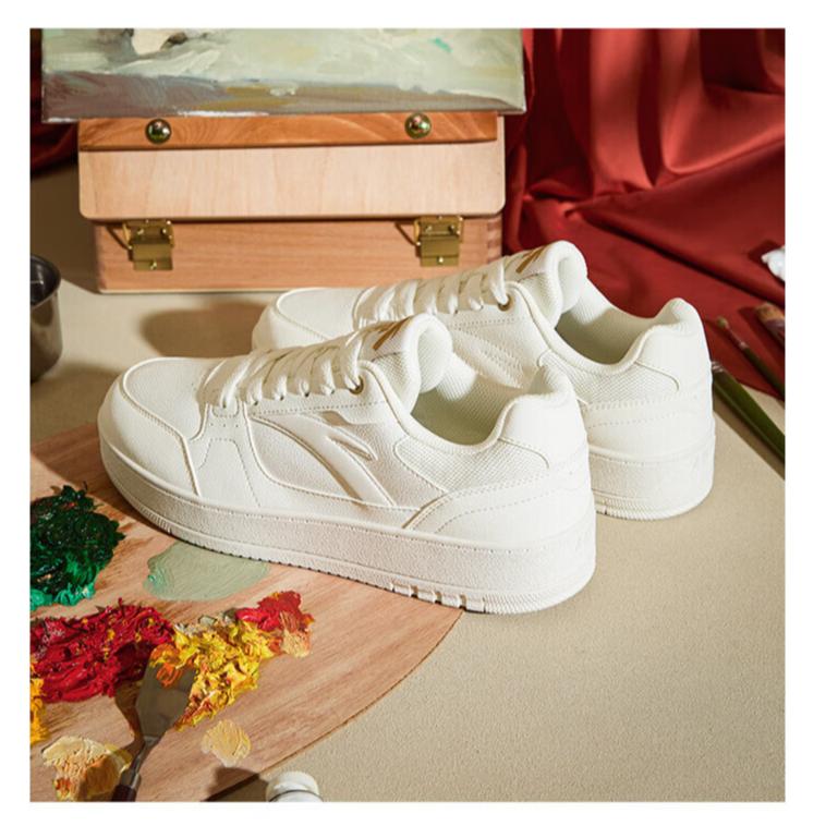 Anta Original 2 Low Top Skateboard Shoes Men's Ivory White 912548068-4