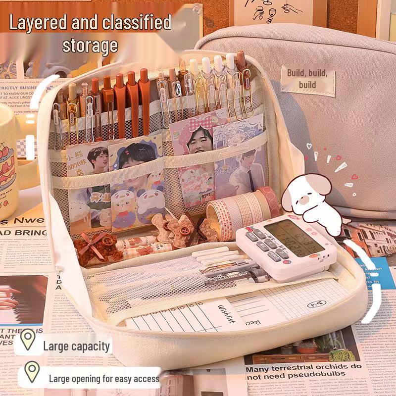 XL Fassungsvermögen Schüler Mäppchen & Mehrzweck Aufbewahrungstasche