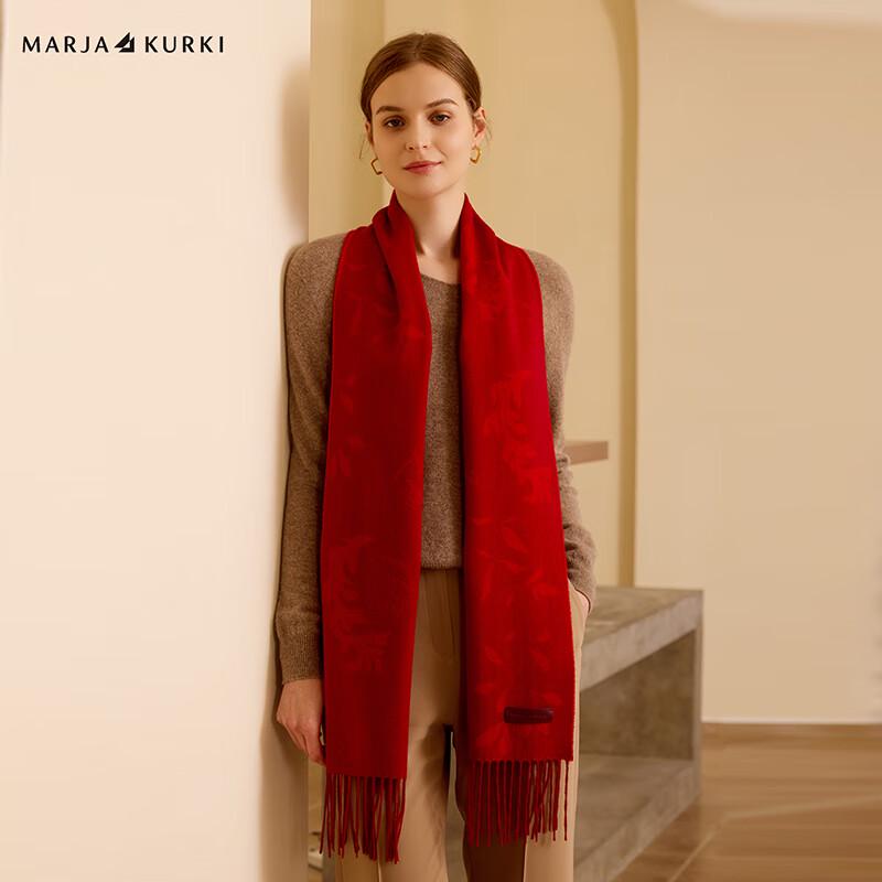 

MARJA KURKI Jacquard 100% Cashmere Scarf & Shawl