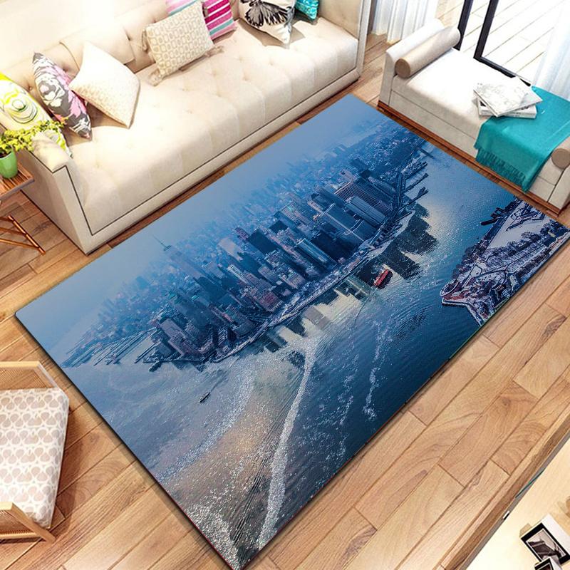 New York City Street View Carpet for Kitchen Bathroom Non-Slip Mat Balcony Child Kids Bedroom Living Room Decor Floor Area Mats