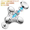 VOFOLEN Hand Stress Premium Metal Hand Spinner with Stainless Steel Minutes of Quiet Fidget Stress Time Popular and Gift for Adults and Silver