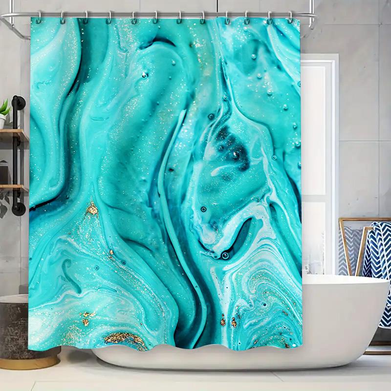 

Modern Blue White Floral Shower Curtain Waterproof Bathroom Decor Customizable Size Available Home Garden (Blueandwhiteflower) W60H190(CM)-1 Pcs