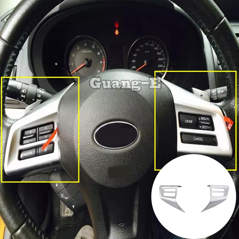 

Car Inner Detector Stick Steering Wheel Interior Kit Trim Frame Panel Hoods 2PCs For Subaru XV 2012 2013 2014 2015 2016 2017